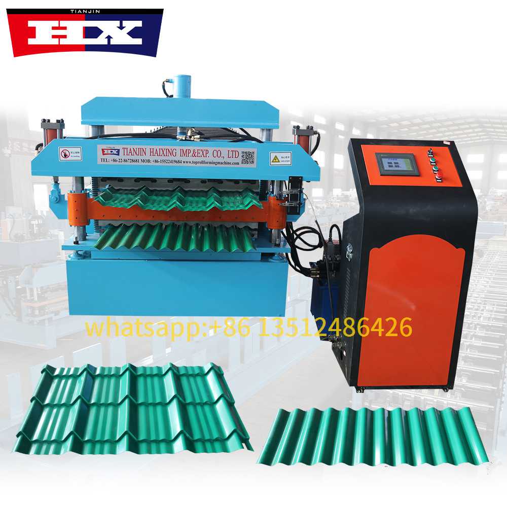 Double layer roof panel machine