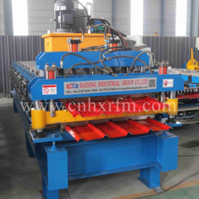 Glazed and Trapezoidal Double Machine Metal Roofing Sheet Roll Forming Machine with PLC Control