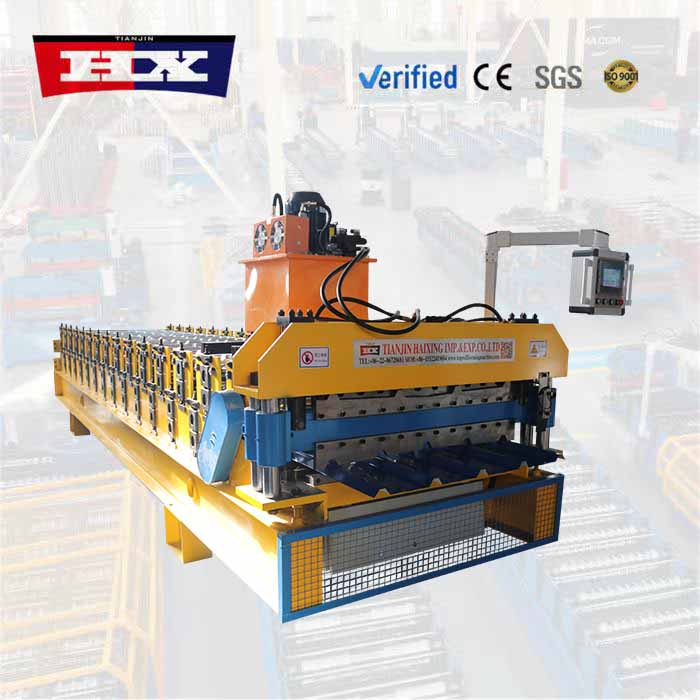 Conformadora de chapa para techo de doble capa trapezoidal TR4 y TR5