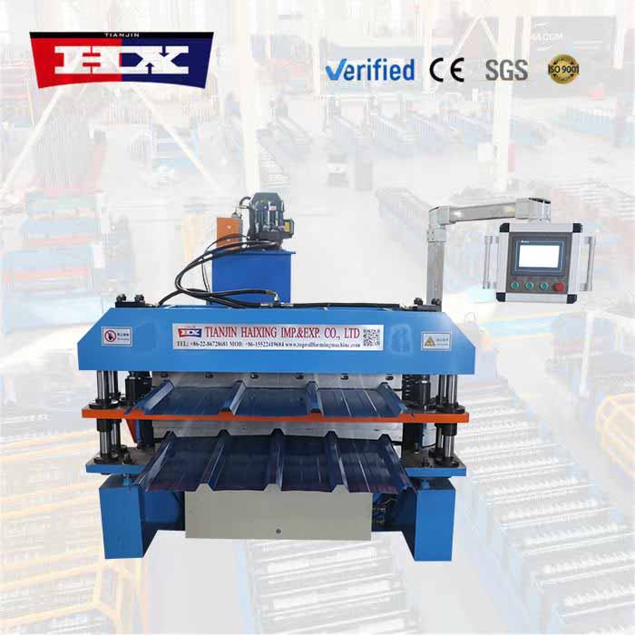 Maquina conformadora de chapas de doble capa trapezoidal TR4 y TR5
