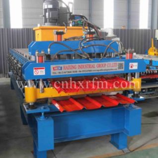 Glazed and Trapezoidal Double Machine Metal Roofing Sheet Roll Forming Machine with PLC Control