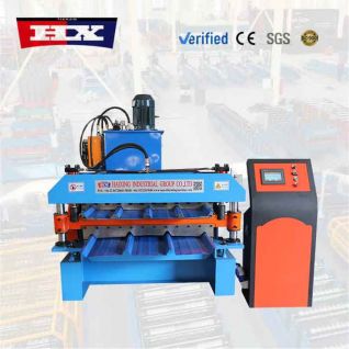 Maquina conformadora de doble chapas trapezoidal 1000